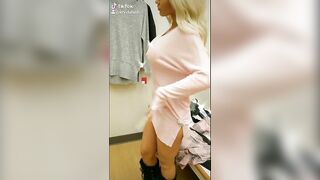 Sexy TikTok Girls: Let a cute guy working film some HOT ♥️♥️ vids for me in the Dressing Room #2