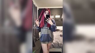 Sexy TikTok Girls: Little black skirt and thigh highs ♥️♥️♥️♥️ #1