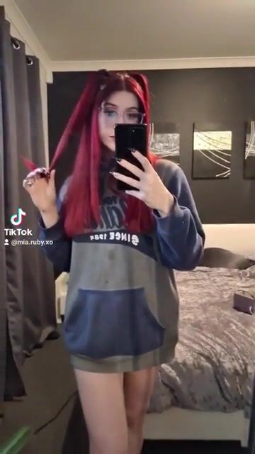 Little black skirt and thigh highs ????????