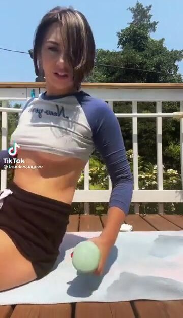 Her shirts defying physics