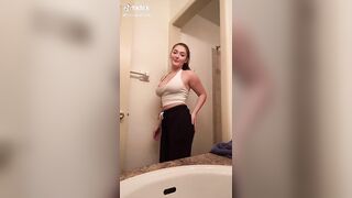 Sexy TikTok Girls: Bathroom bounce #4