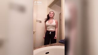 Sexy TikTok Girls: Bathroom bounce #2