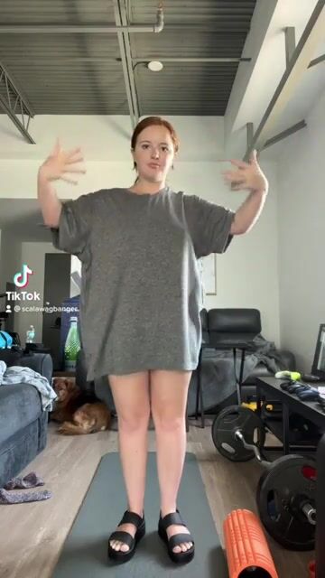 Baggy clothes to bikini transformation
