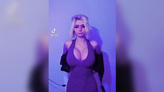 Sexy TikTok Girls: Big boobs in a dress #1