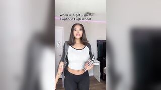 Sexy TikTok Girls: When u forget u go to Euphoria HS #2