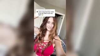 Cece POV lap with a low cut top this time!