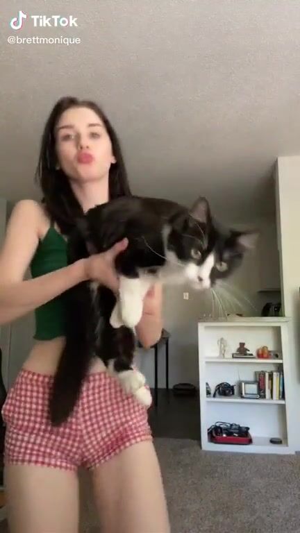 Playing with her pussy, while moving that cake