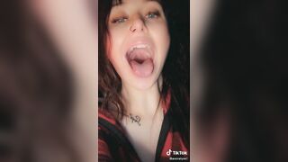 Sexy TikTok Girls: Throat kegels ♥️♥️ - cute face, ya'll thinking what I'm thinking #3