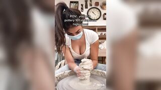 Sexy TikTok Girls: Pottery thot #4