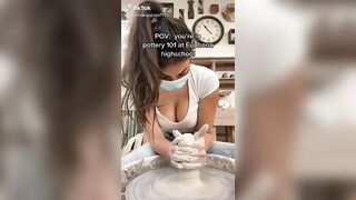 Sexy TikTok Girls: Pottery thot #3