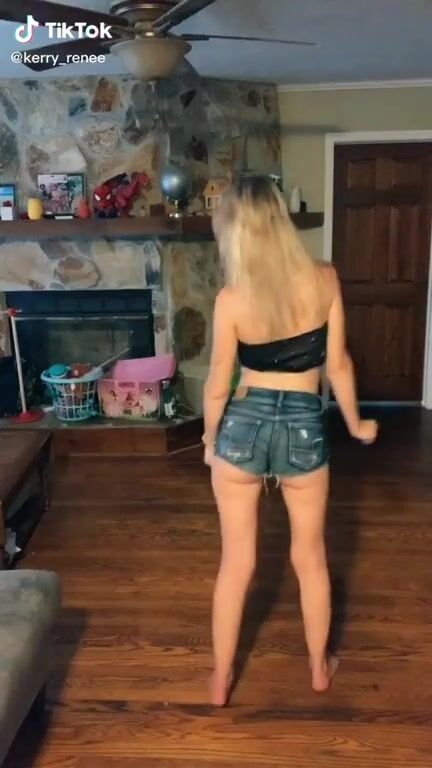 Booty falling out the shorts