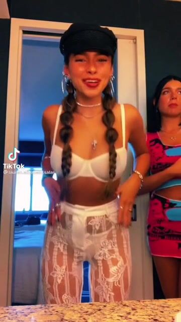 Hot thot showing off her outfit