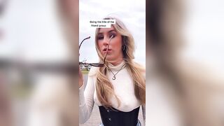 Sexy TikTok Girls: Sheer white top #1