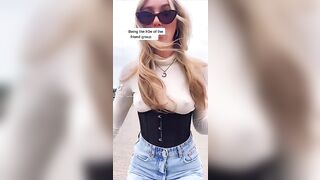 Sexy TikTok Girls: Sheer white top #2