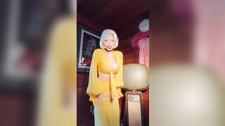 Sexy TikTok Girls: Yellow outfit, bouncing boobs #2