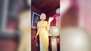 Sexy TikTok Girls: Yellow outfit, bouncing boobs #3