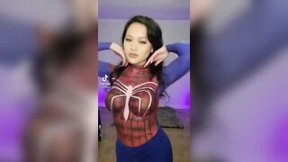 Sexy TikTok Girls: Body paint Spider-Woman #4