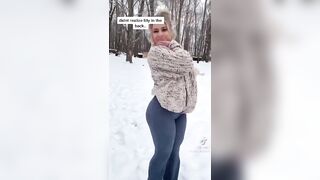 Sexy TikTok Girls: The Snow Brings out the Ass #4