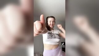 Sexy TikTok Girls: Busty, pale brunette look, babe. #4