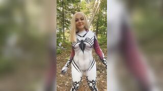 Sexy TikTok Girls: Venom Gwen Stacy throws it back #2