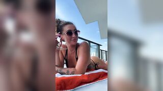 Sexy TikTok Girls: Curley headed thong bikini #2