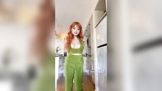 Sexy TikTok Girls: Juicy ginger jiggling her jugs #4