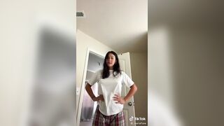 Sexy TikTok Girls: No bra so why not let her do no shirt? #3