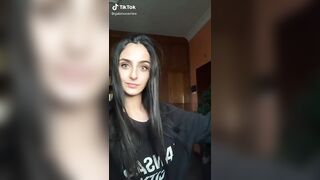 Sexy TikTok Girls: black shirt into purple dress #1