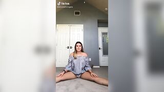 Sexy TikTok Girls: Thik girl tumbling, lip slip #1