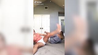 Sexy TikTok Girls: Thik girl tumbling, lip slip #2