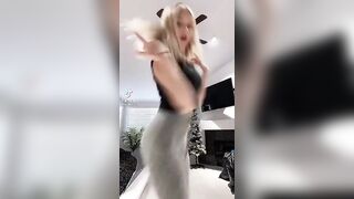 Sexy TikTok Girls: Grey sweatpants makes asses look 100 times fatter #3