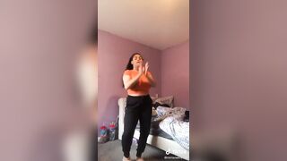 TikTok Big Titties: Orange top #3