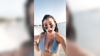 TikTok Tits: At the beach #4