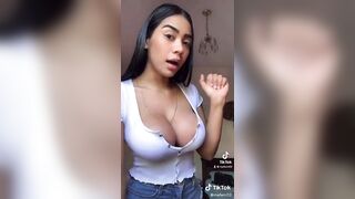 TikTok Tits: Does the immense pressure on her shirt buttons make anyone else anxious? NSFW #2