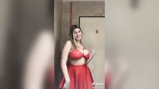 TikTok Tits: Red Outfit @camm_landi #4