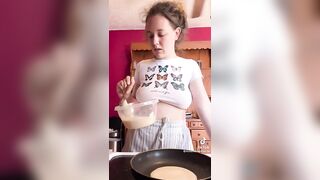 TikTok Tits: Breakfast time ♥️♥️ #4