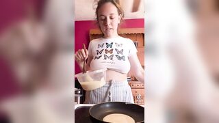 TikTok Tits: Breakfast time ♥️♥️ #3