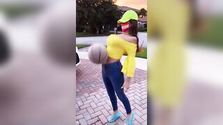 TikTok Thot: Basketball chest bump #2