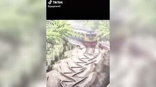 TikTok Thot: Zigzag train ♥️♥️ causes tits to jiggle #1