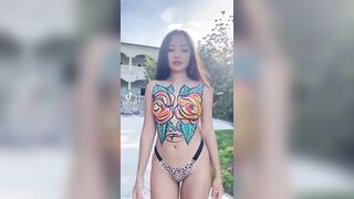 TikTok Thot: Body paint ♥️♥️ #2