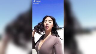 TikTok Thot: Jumpsuit cleavage #4