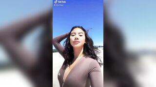 TikTok Thot: Jumpsuit cleavage #3