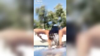 TikTok Ass: Getting out of the pool♥️♥️ #2