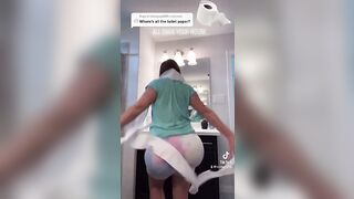 TikTok Ass: Toilet paper ♥️♥️ party! #4