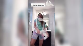 TikTok Ass: Toilet paper ♥️♥️ party! #2