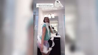 TikTok Ass: Toilet paper ♥️♥️ party! #3