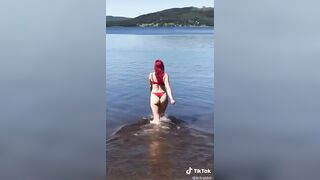 TikTok Ass: It is nice to swim when it is hot #4