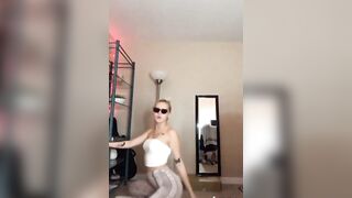 TikTok Ass: Skinny white girl twerking. #4