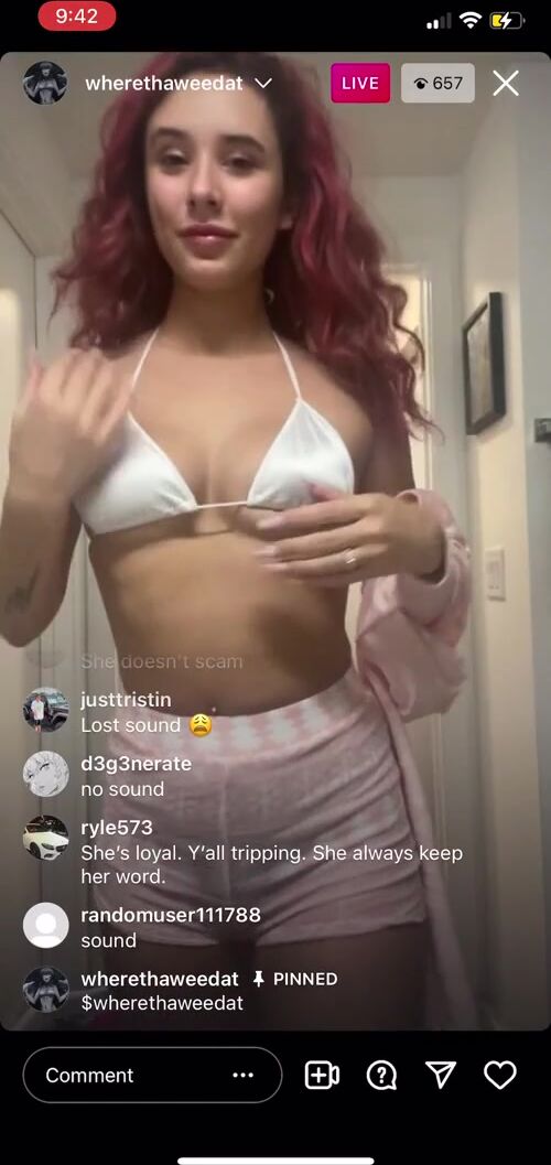 Cute girl flashes her boobs