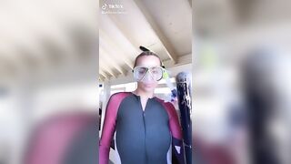 TikTok Tits: Scuba time #1